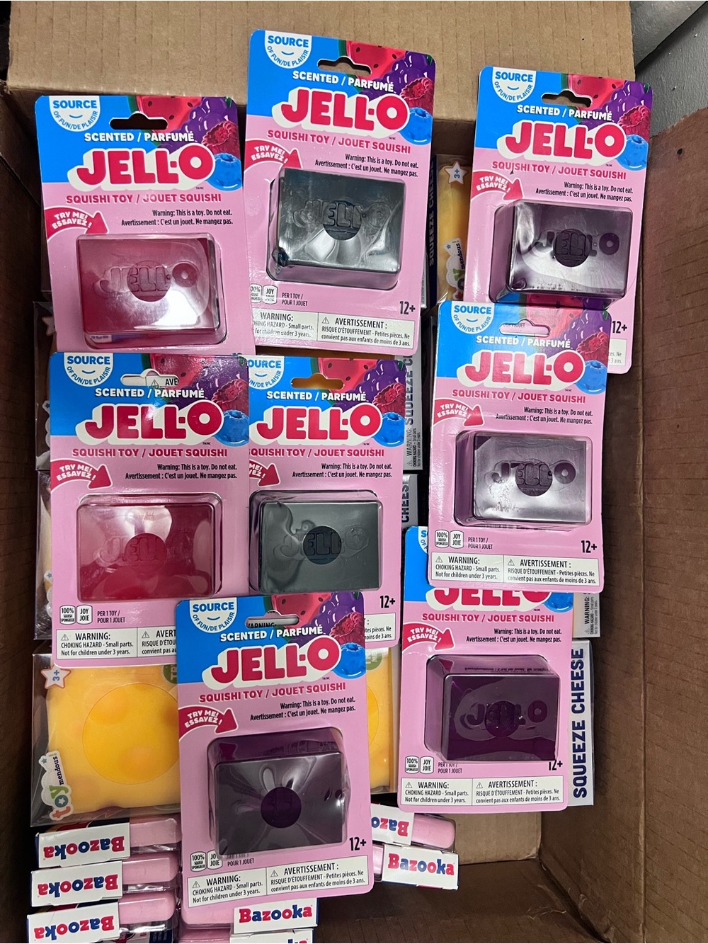 JELL-O Scented Squishy Toy - Assorted Pink, Purple, Gray, Yellow